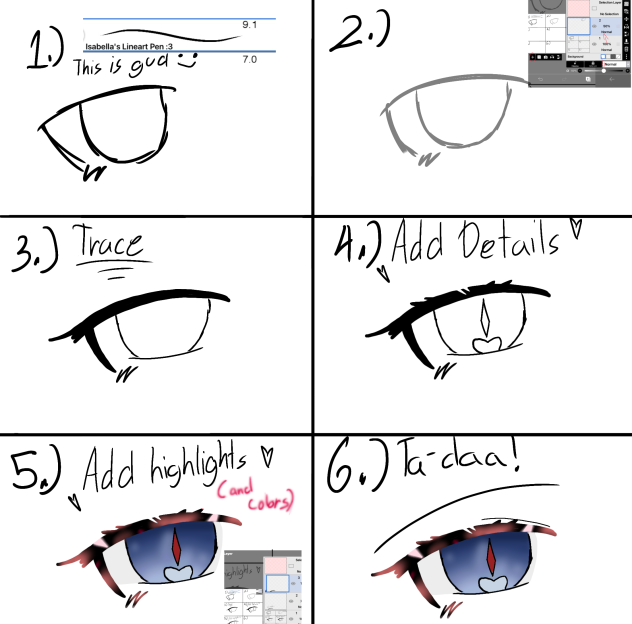 How to draw a female eye
