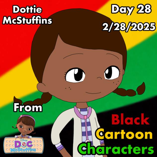 Black Cartoon Characters Day 28 Dottie