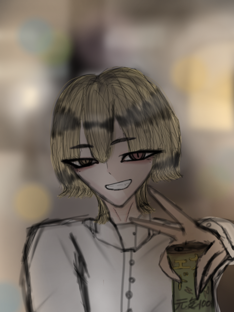 「お疲れさん。ほい!先輩の奢りだぞ〜。感謝したまえ!!」