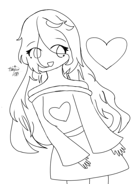 A Girl With Good Hair Lineart