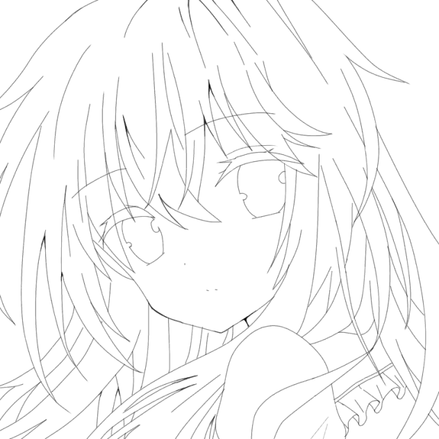 女の子 線画