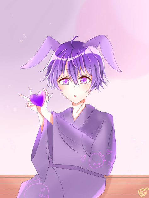 月夜のうさもりさん💜