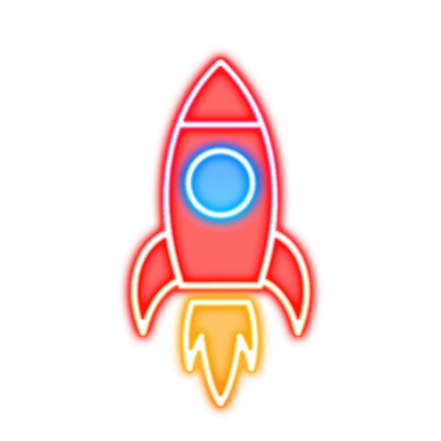 Rocket neon icon2