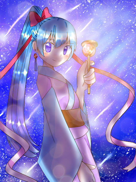 流星群とりんご飴