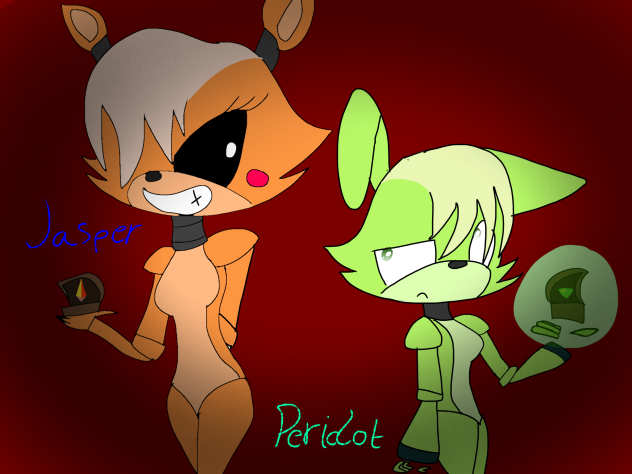SU speedpaint jasper and peridot as FNAF