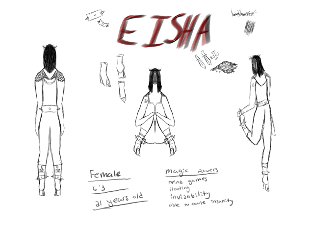 Eisha my OC outline