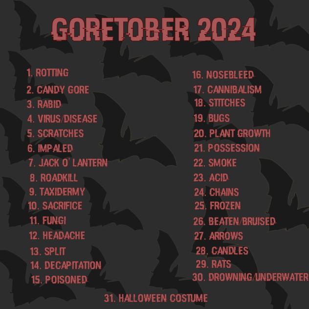Goretober 2024 List