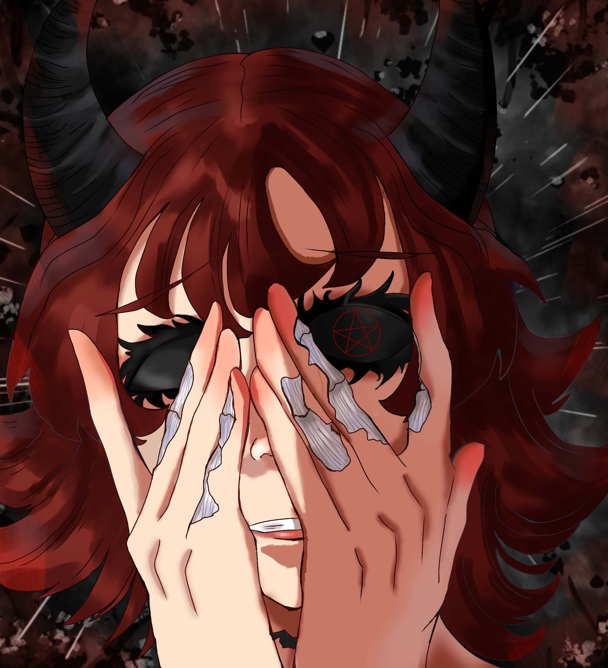 random demon drawing - ibisPaint