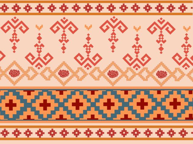 traditional pattern Coloured 2