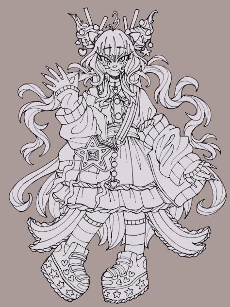 matcha latte lineart