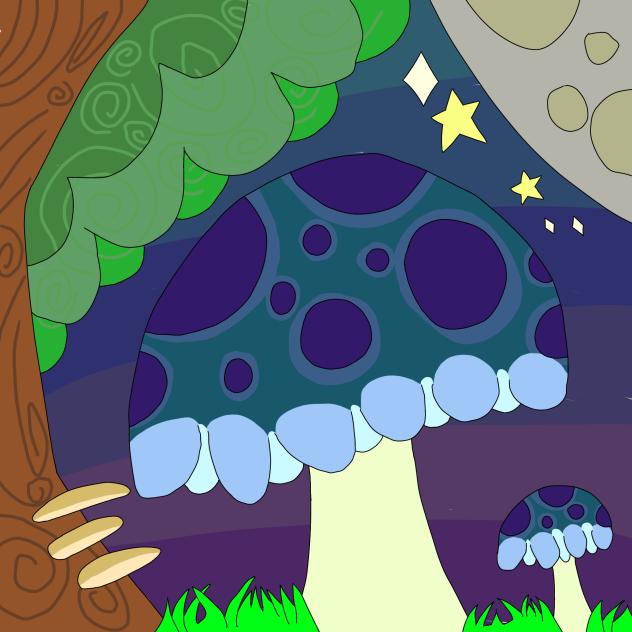 Midnight Moon Mushroom - ibisPaint
