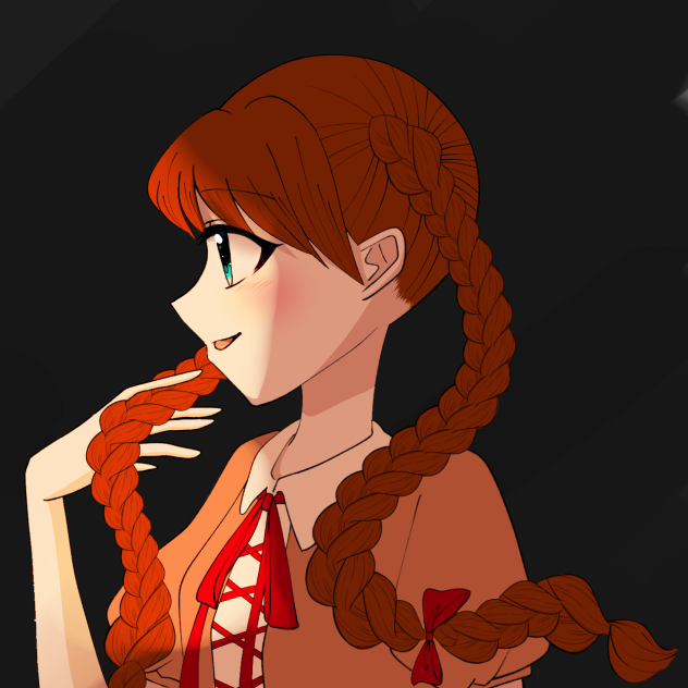 三つ編みペンを使って女の子描いたよ！