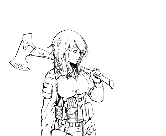 金太郎の娘　線画版