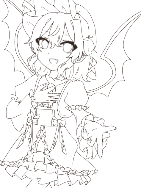レミリア 塗り絵