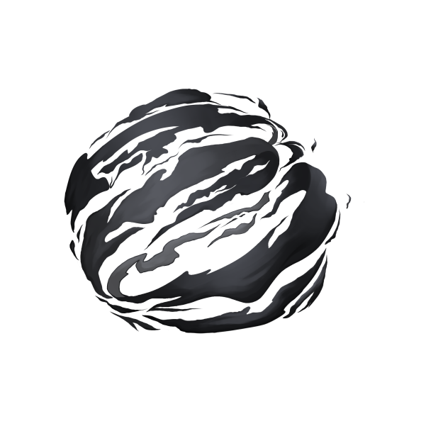 Black flame vortex