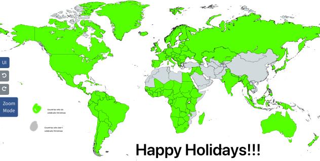 Countries who celebrate Christmas.