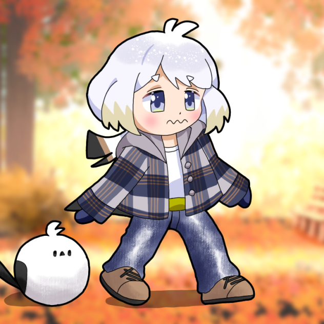 寒いねこまエナガちゃん