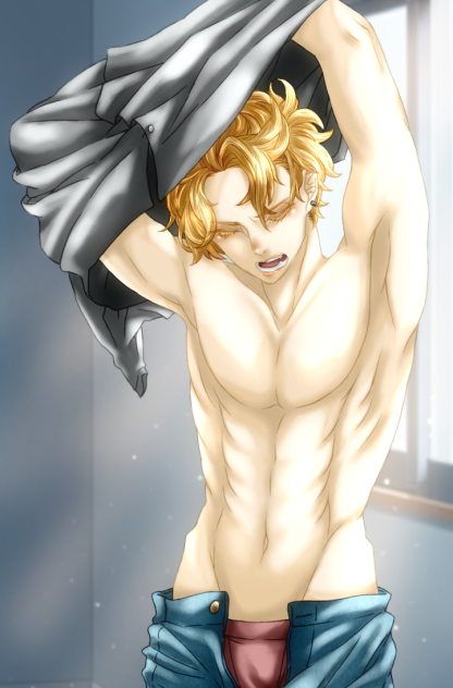 【線画】男前の朝【拝借】