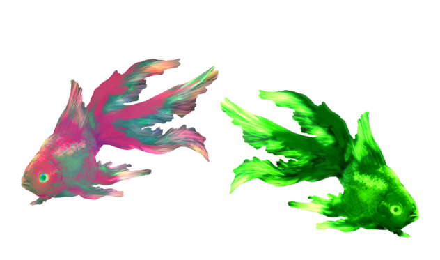 ホログラム金魚