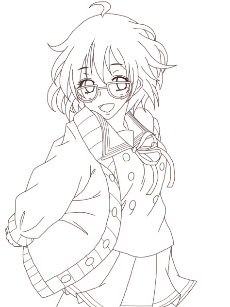 境界の彼方、正月用【線画】