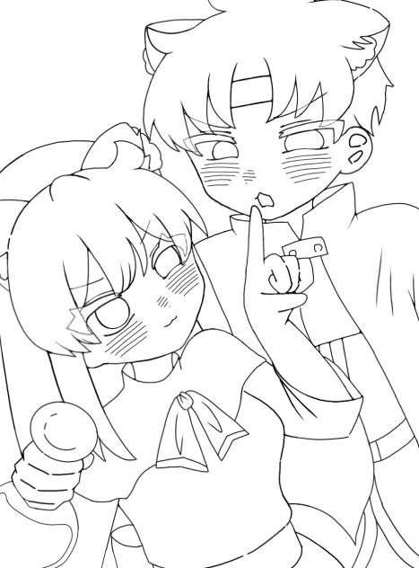 シェウィฅ^•ﻌ•^ฅ塗り絵 - ibisPaint