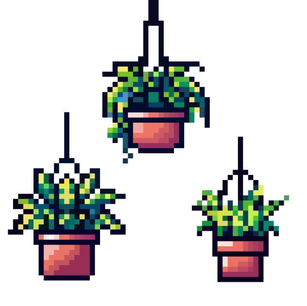 Pixel hanging Planter
