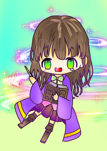 線画借りました！魔法使い