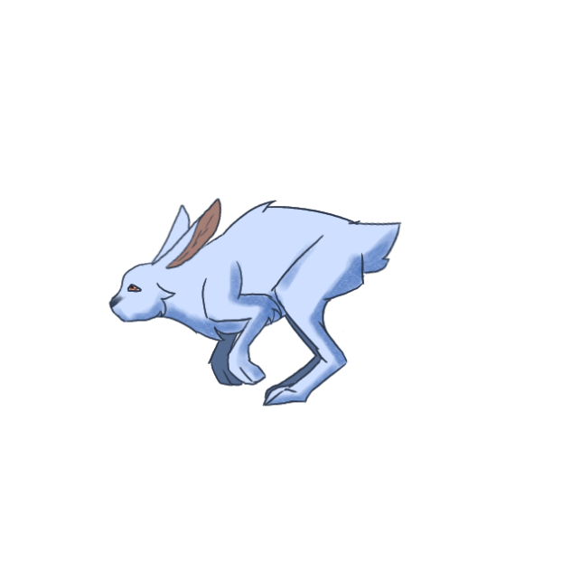 a blue rabbit