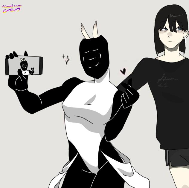 Gallery taking a selfie collab