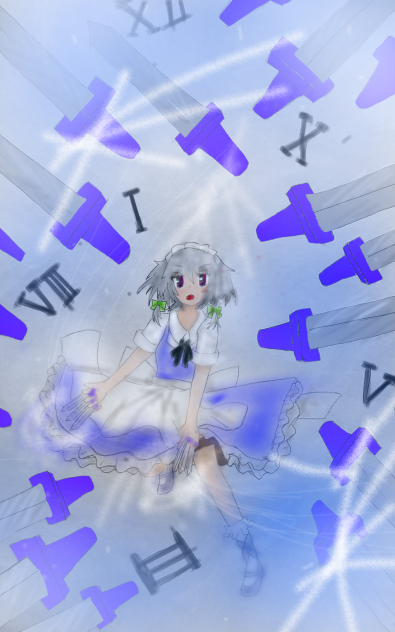 メイドのナイフと月時計