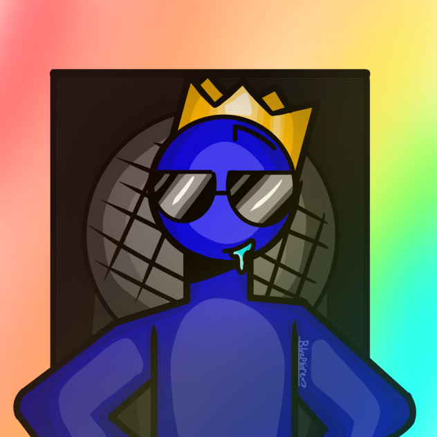 random drawing of blue