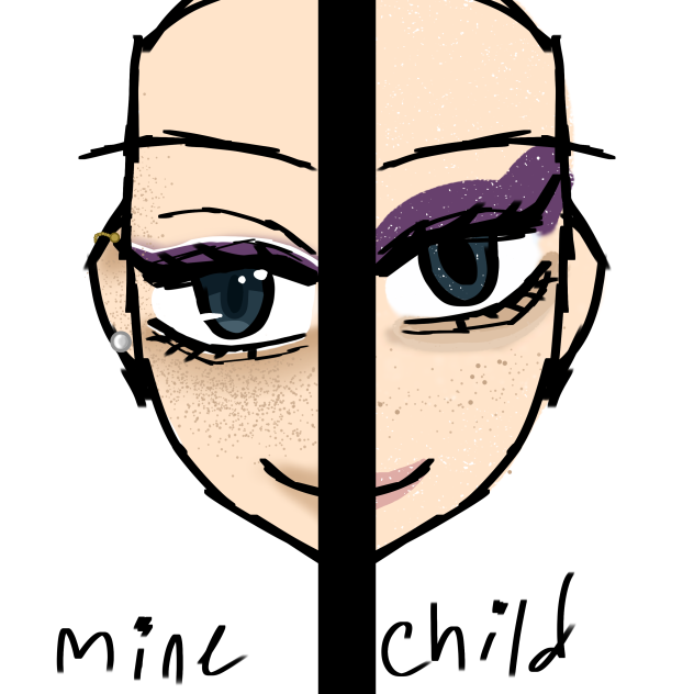 my coloring style vs. a child style