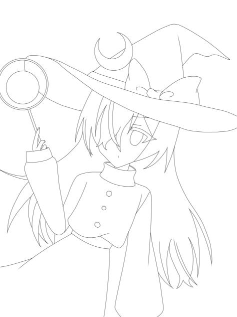 魔法と紅夢からなる存在　線画