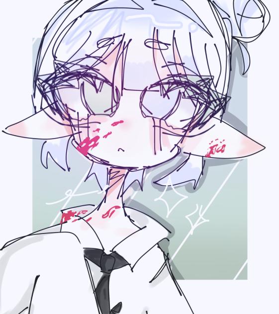 落書き？血足した、