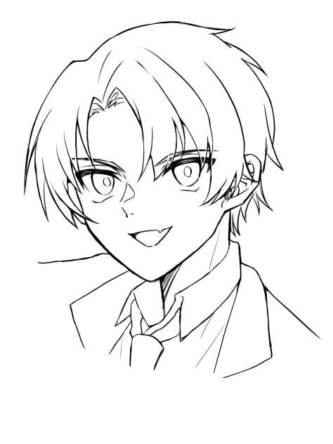 オリキャラくん線画