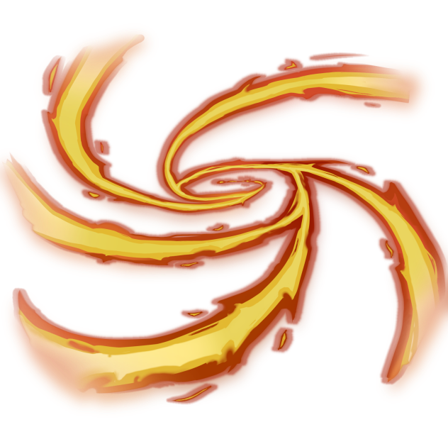 Spiral flame