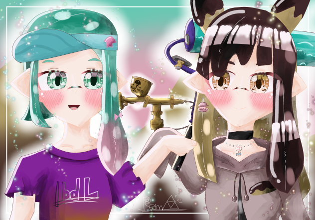 めそちゃんとえくれあちゃん〜！❇️🍭🦑