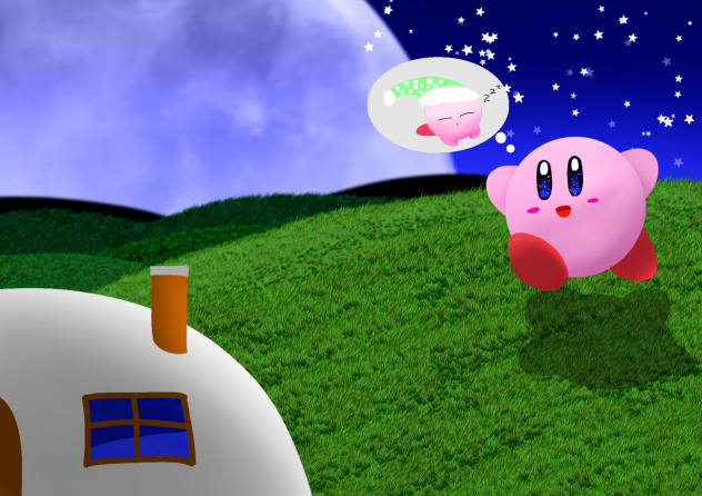 帰宅中のカービィ