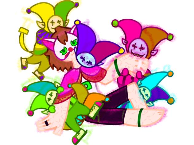 Attacked by the little rainbow Jevils