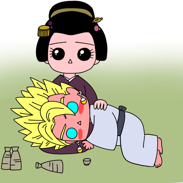 ジャパニーズゲイシャにメロメロのベジットくん