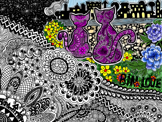 Zentangler cats - Doodle