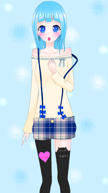 水色系女の子