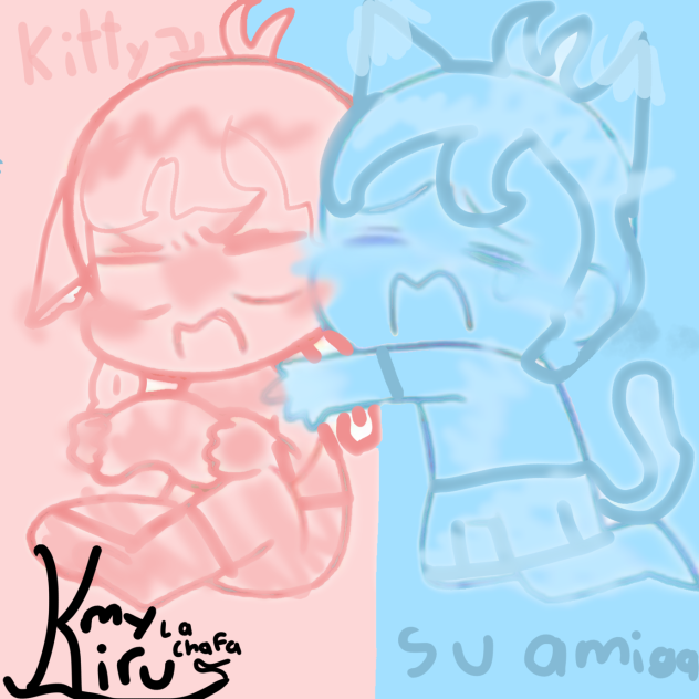 Kitty911 con su amiga