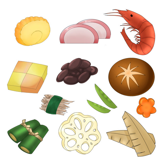 IBM1708 Osechi elements