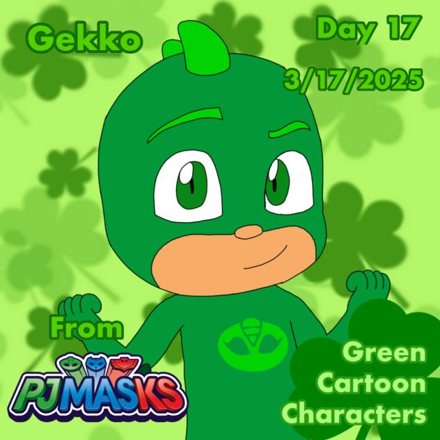 Green Cartoon Characters Day 17 Gekko
