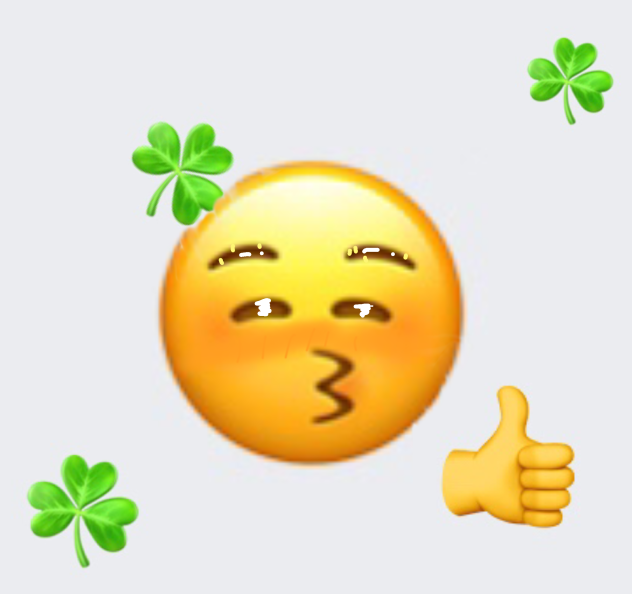 Emoji 😚+☘️