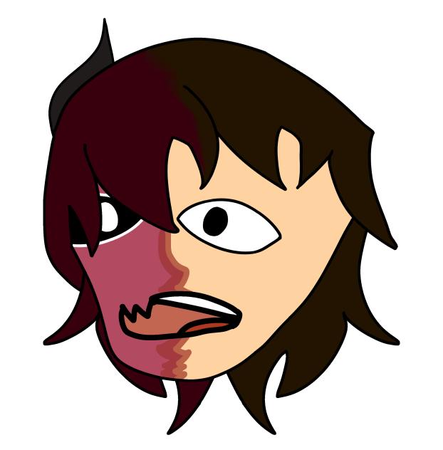 Half demon half human headshot