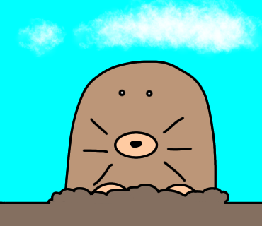 はじめてモグラのイラストを描きました