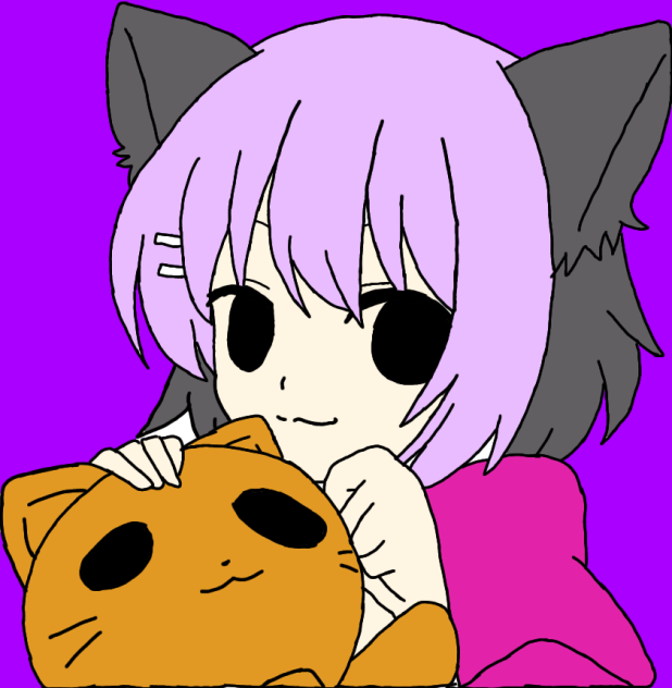 catgirl with teddy bear