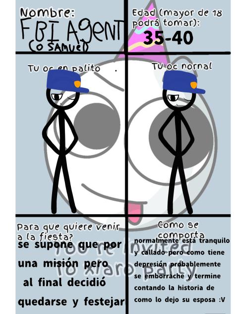 FBI agente para la fiesta de xiaro
